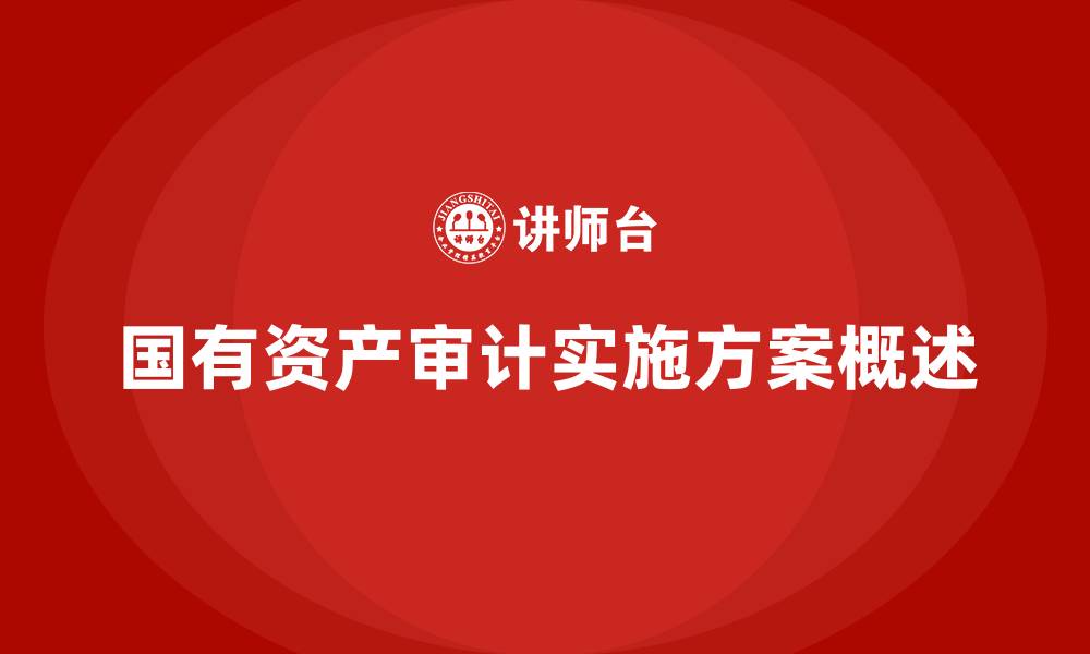 文章国有资产管理审计的实施方案的缩略图