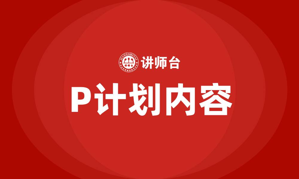 P计划内容
