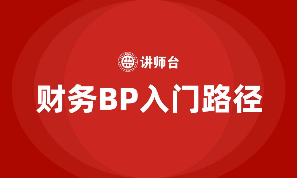 文章财务BP怎么入门的缩略图