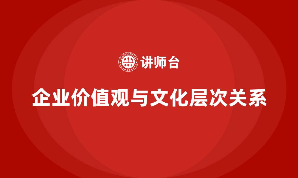 文章企业的价值观属于组织文化的哪个层次的缩略图