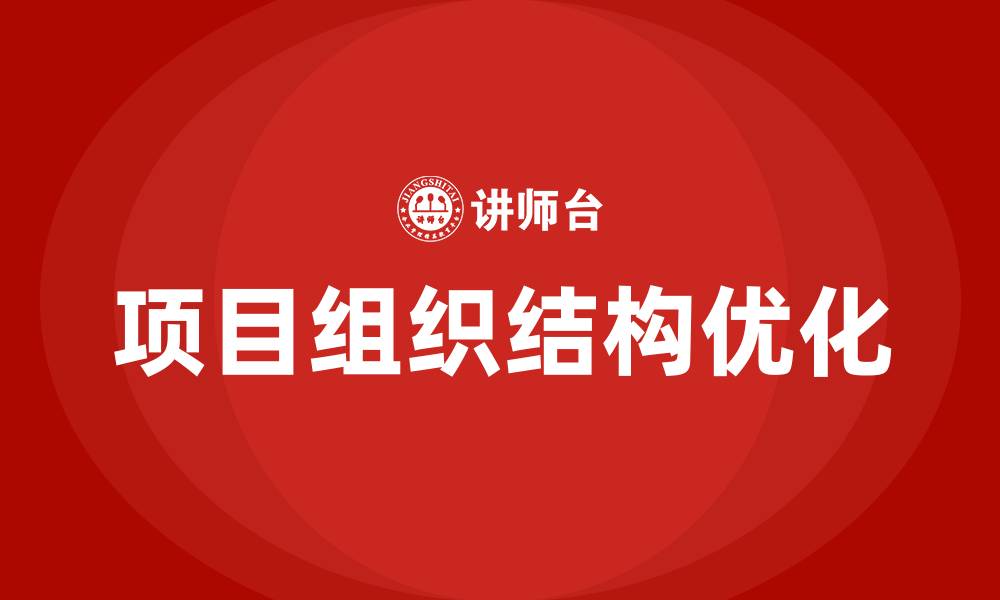 项目组织结构优化