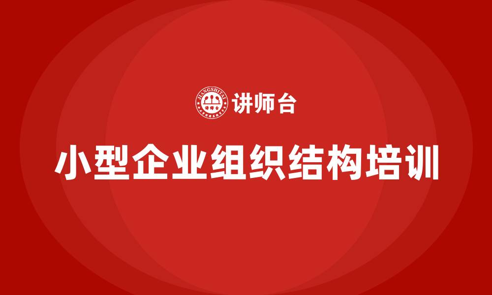 文章小型企业组织结构的缩略图