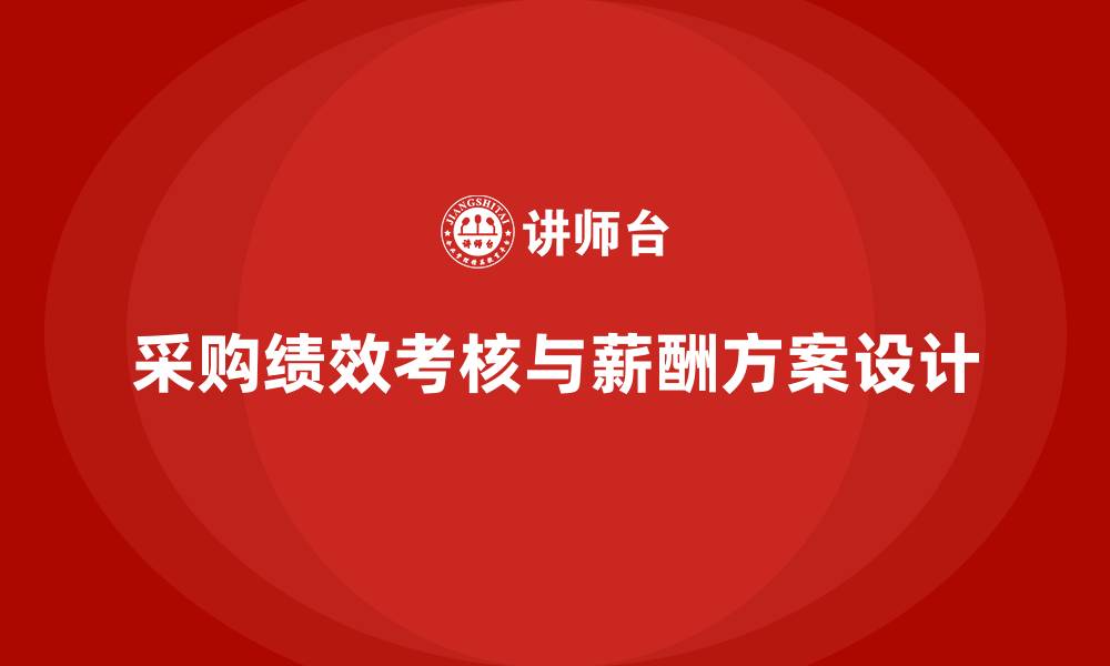 文章采购绩效考核与薪酬方案的缩略图