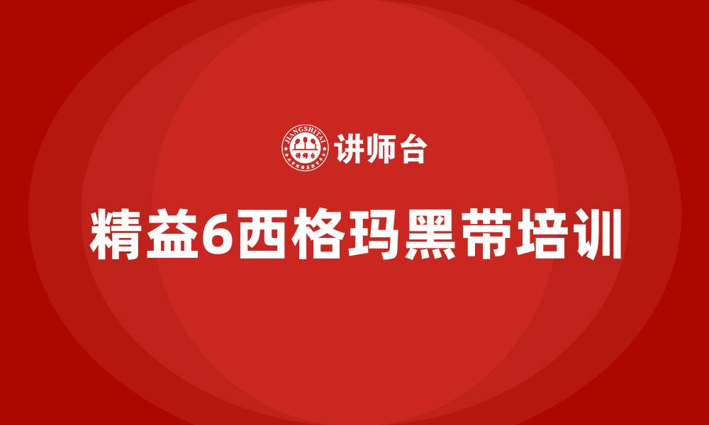 文章精益6西格玛黑带的缩略图