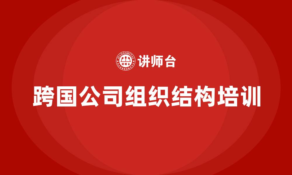 文章跨国公司组织结构的缩略图