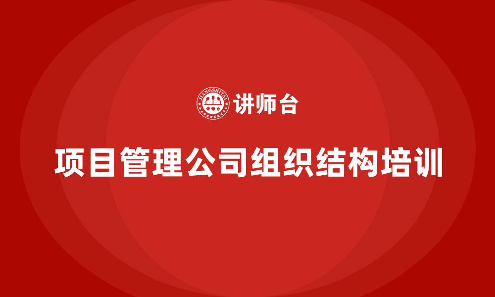 文章项目管理公司组织结构的缩略图