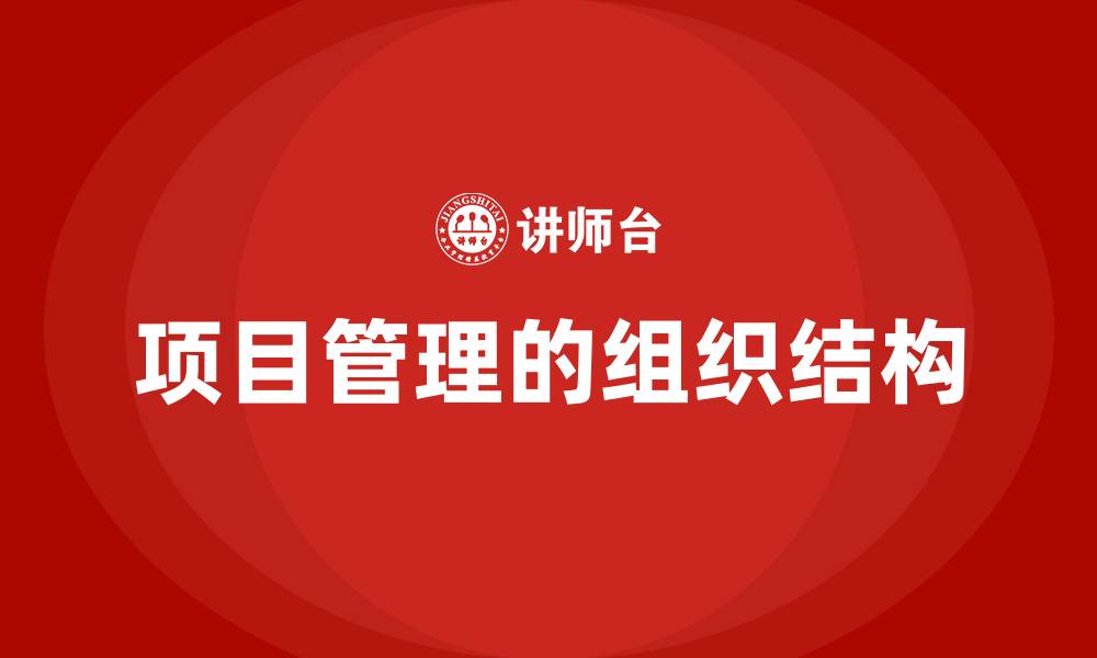 文章项目管理的组织结构的缩略图