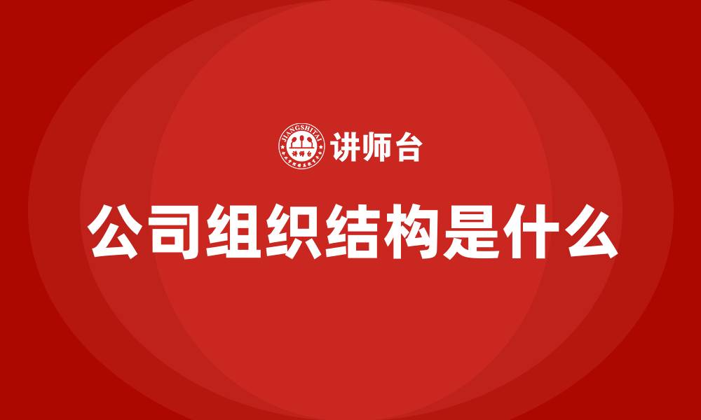 文章公司组织结构是什么的缩略图