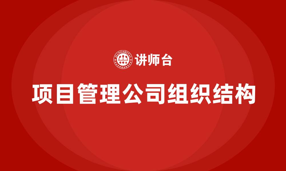 文章项目管理公司组织结构的缩略图
