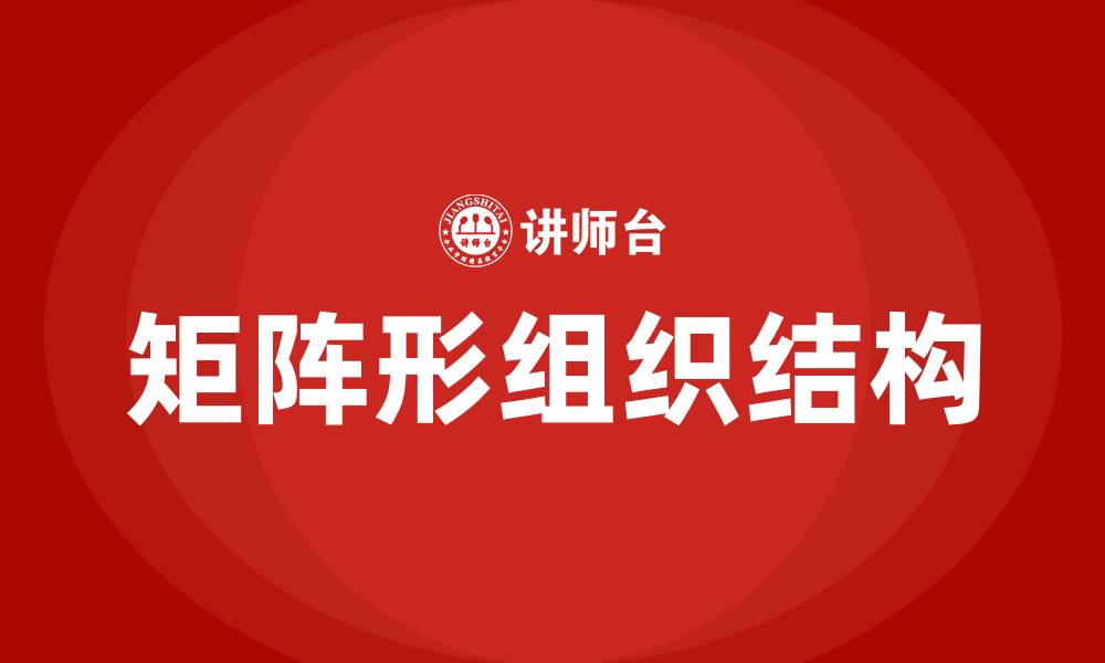 文章矩阵形组织结构的缩略图