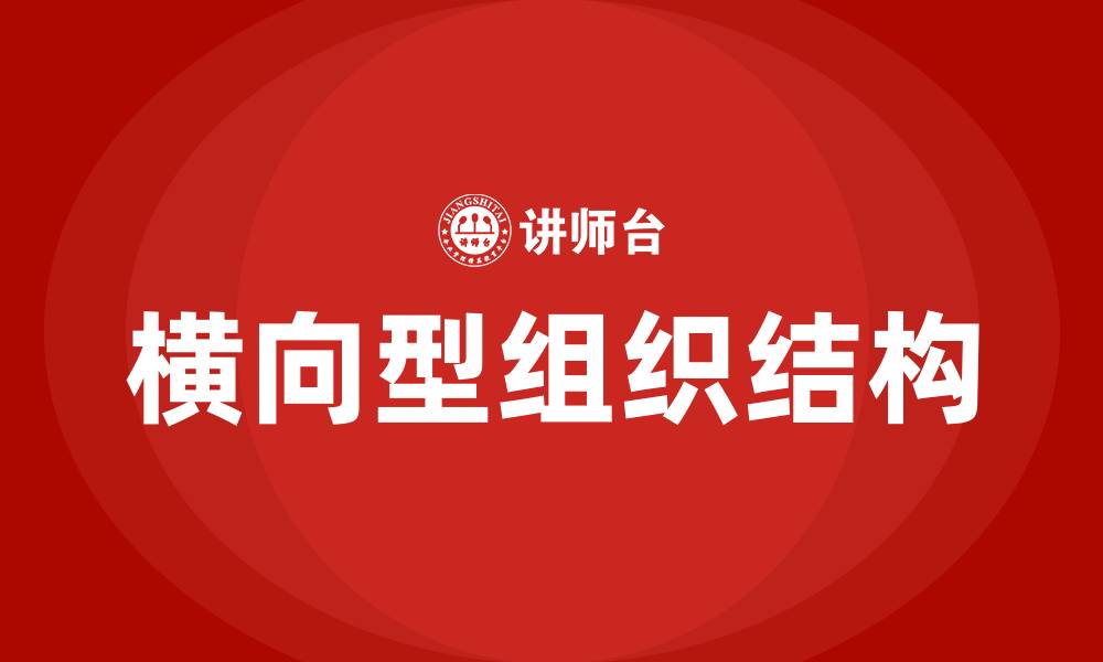 文章横向型组织结构的缩略图