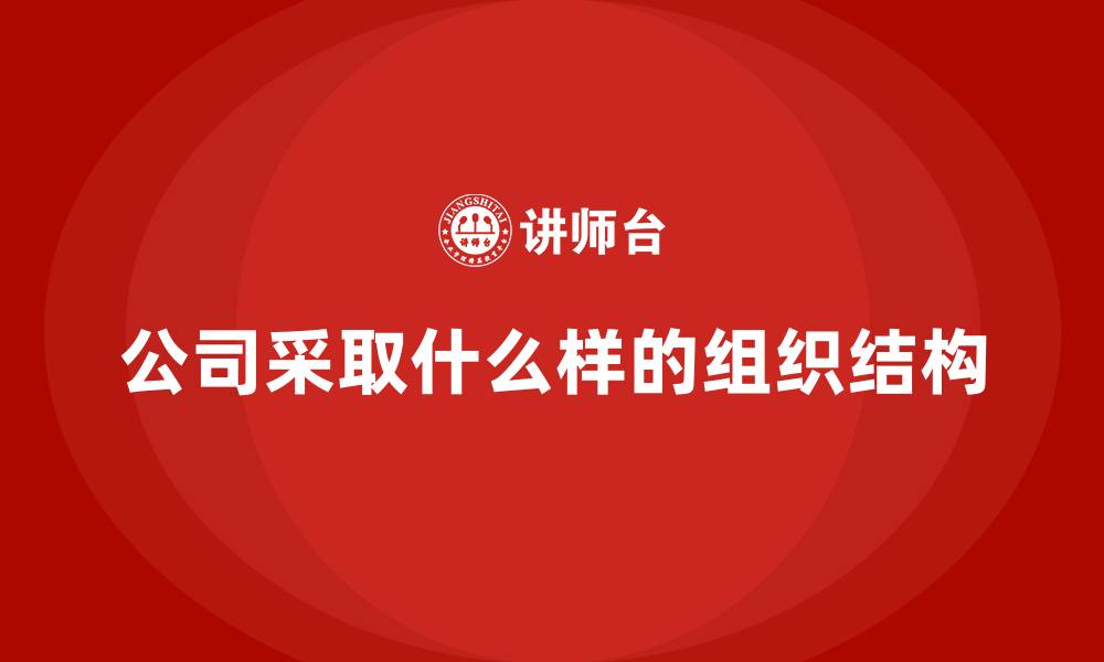 文章公司采取什么样的组织结构的缩略图