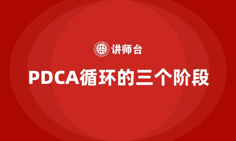 文章PDCA循环的三个阶段的缩略图