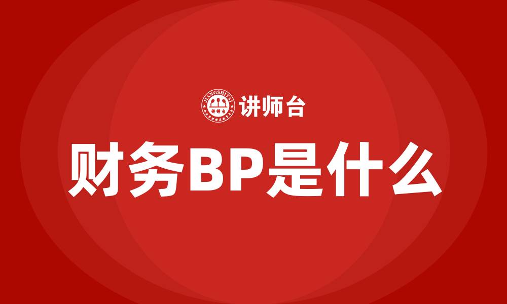 文章财务BP是什么的缩略图