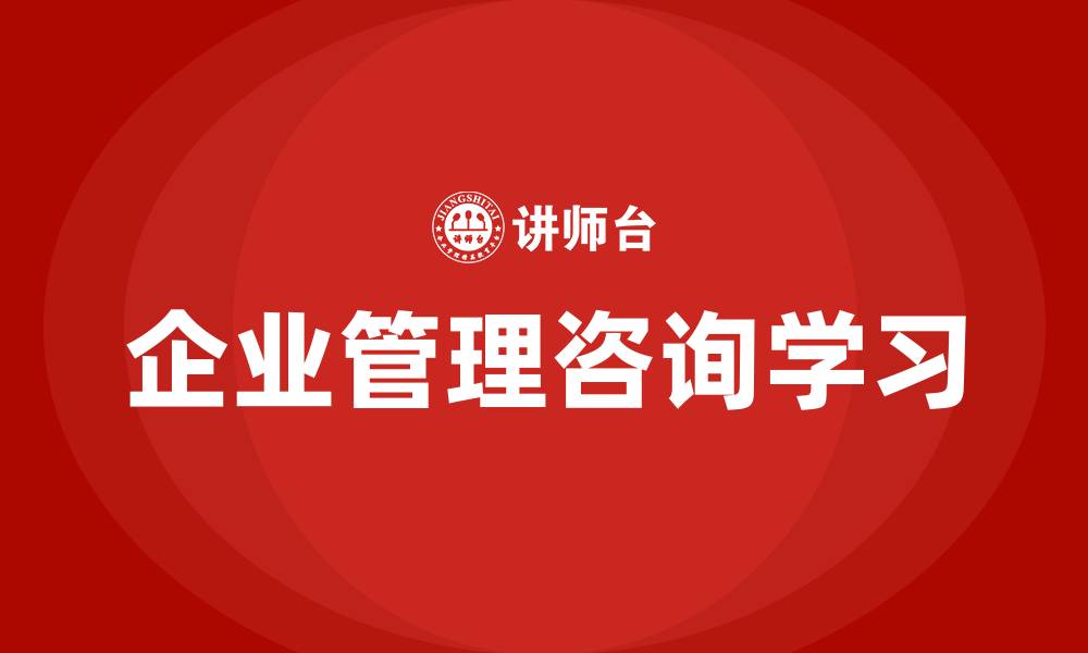 企业管理咨询学习