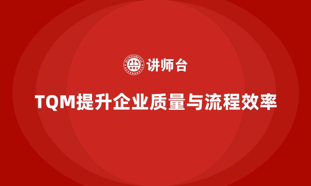 TQM提升企业质量与流程效率