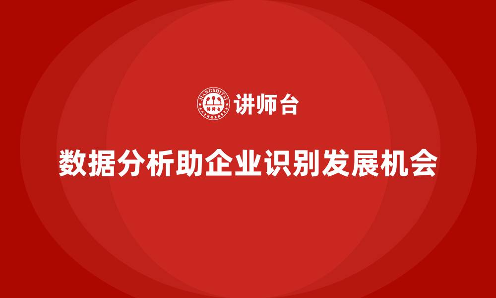 数据分析助企业识别发展机会