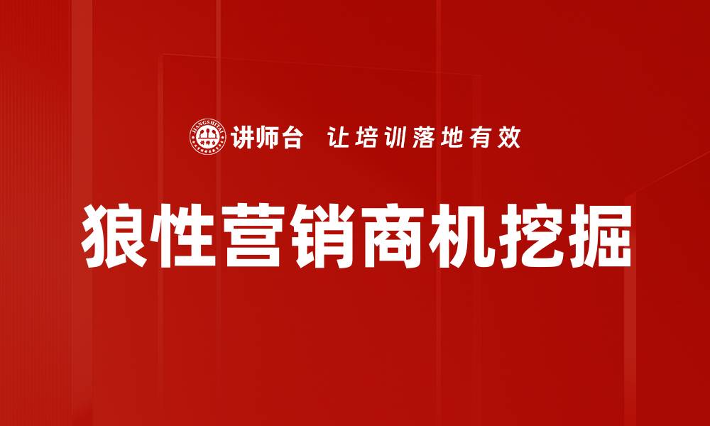 文章掌握商机挖掘技巧，实现业务快速增长的缩略图