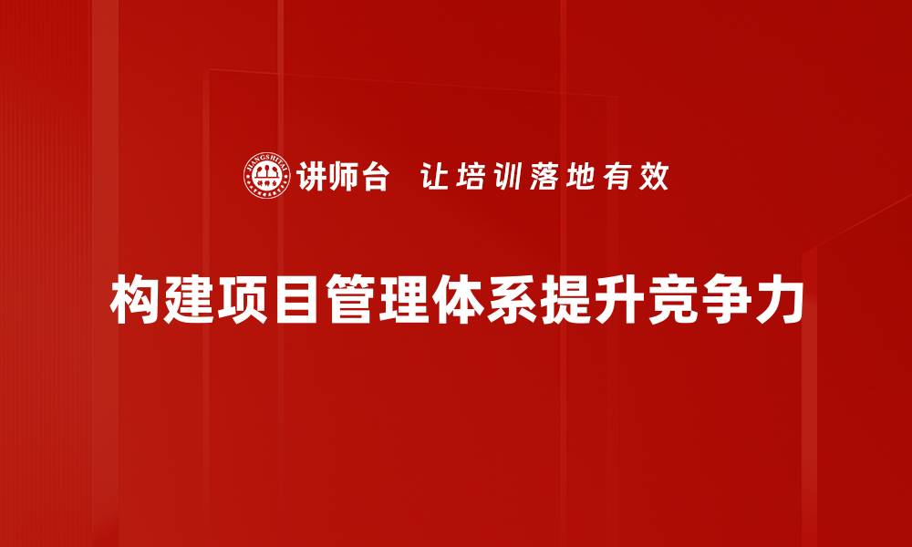 构建项目管理体系提升竞争力