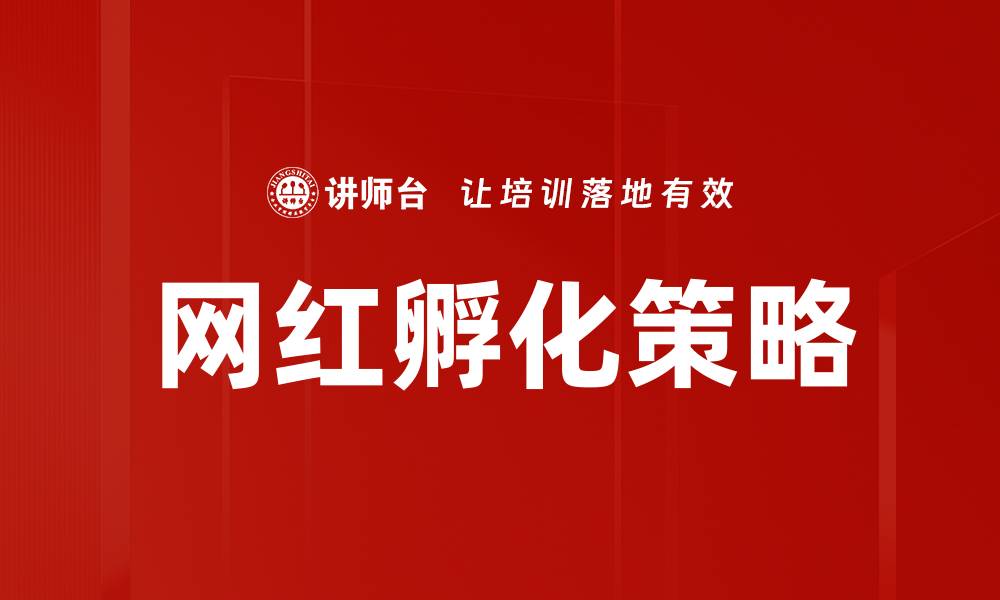 网红孵化策略