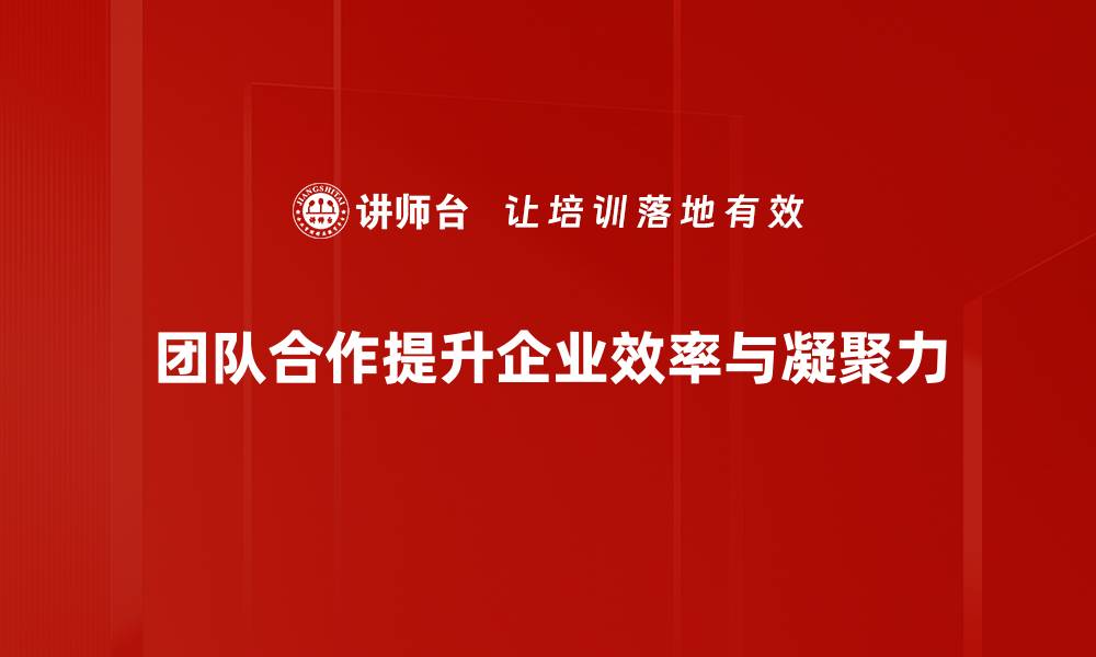 团队合作提升企业效率与凝聚力