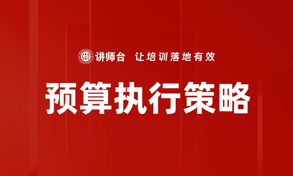 文章提升预算执行效率的关键策略与方法的缩略图