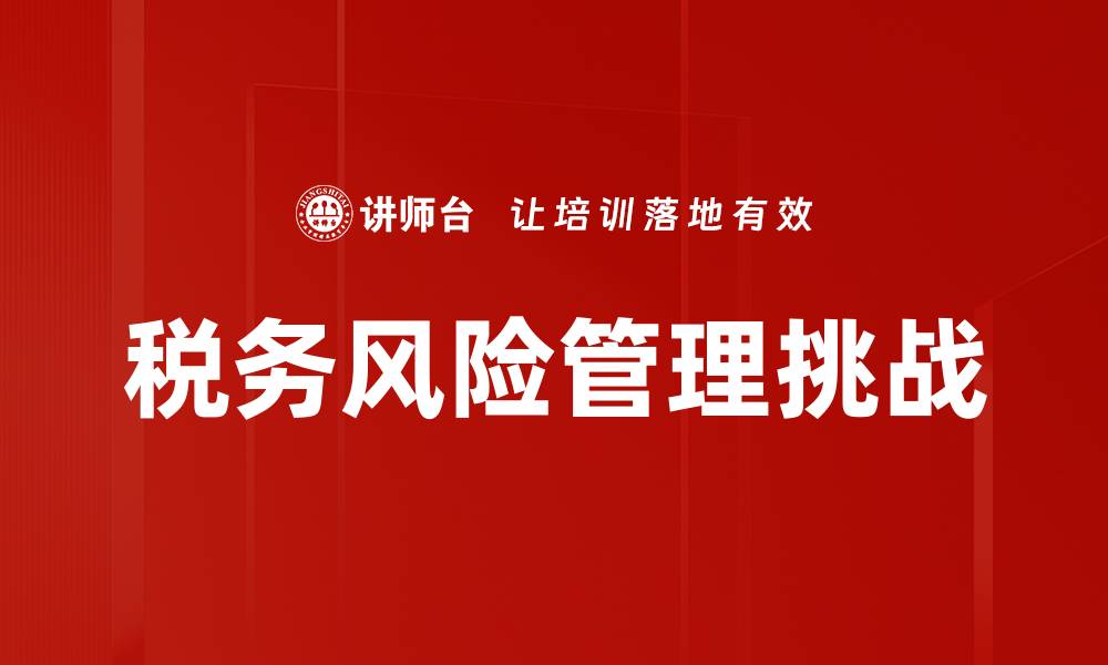 税务风险管理挑战
