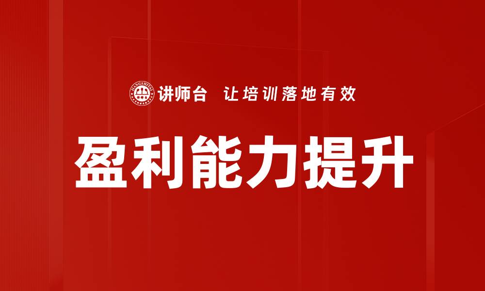 盈利能力提升