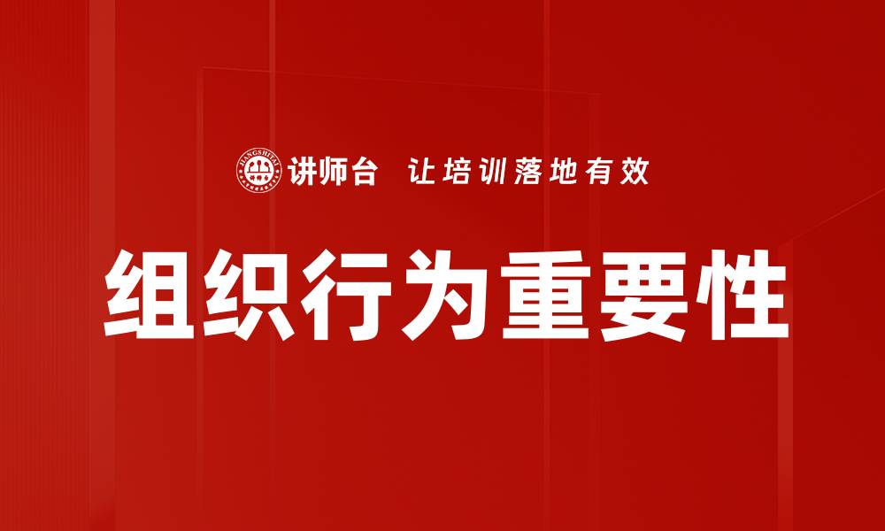 文章探索组织行为对团队绩效的深远影响的缩略图