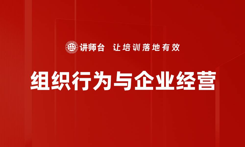 文章深入探讨组织行为对团队绩效的影响的缩略图