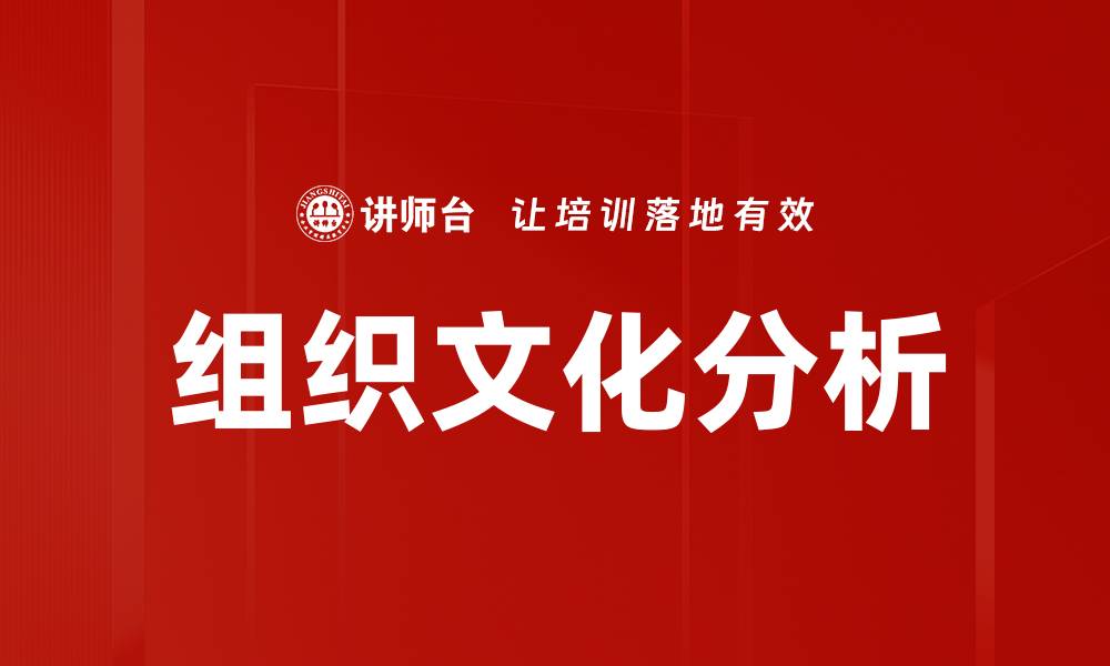文章深入探讨组织文化分析对企业发展的影响的缩略图