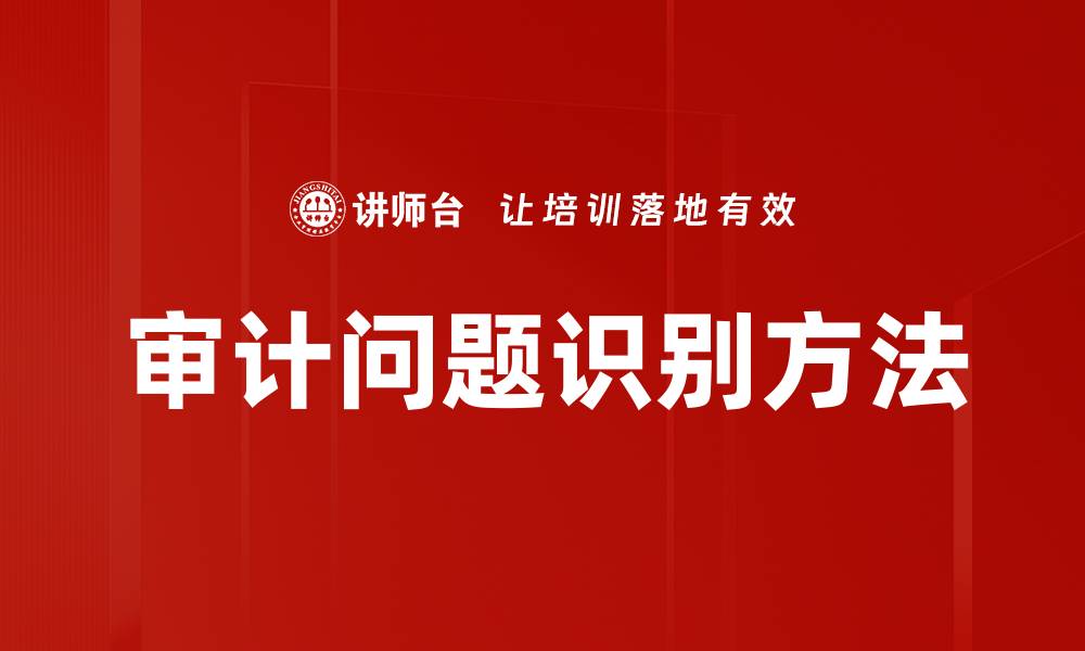 文章高效审计问题识别的关键策略与实践解析的缩略图