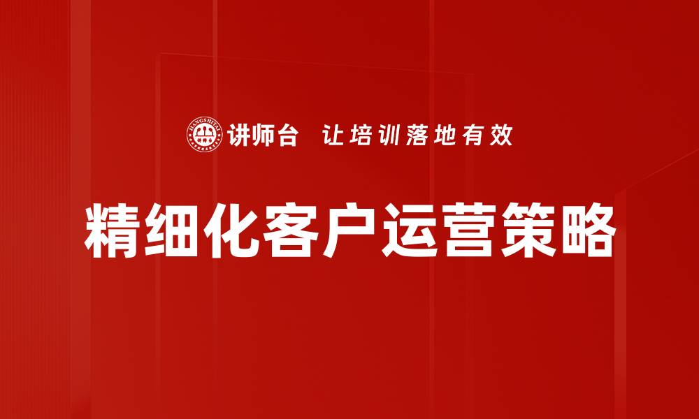 文章精细化打法助力企业提升市场竞争力的缩略图