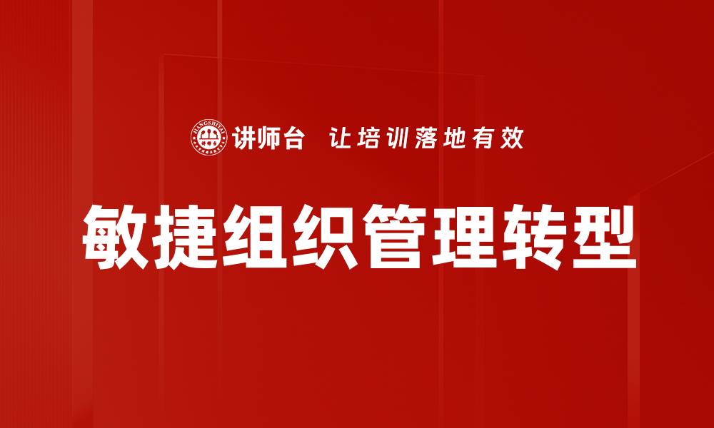 文章提升企业效率的敏捷组织管理策略解析的缩略图