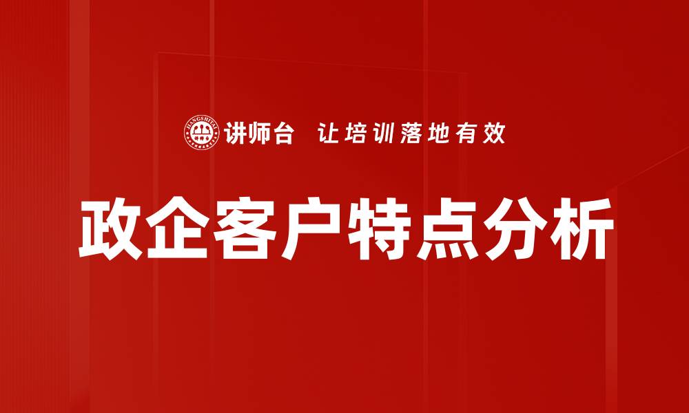 文章政企客户特点解析：如何精准把握市场需求的缩略图