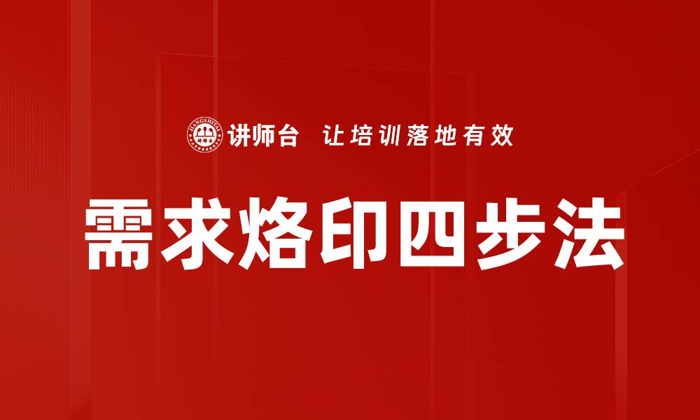 文章掌握需求烙印四步法提升产品设计效率的缩略图