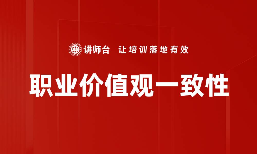 职业价值观一致性