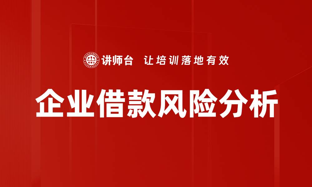 企业借款风险分析