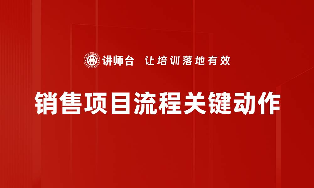 文章高效销售项目流程助力业绩提升技巧分享的缩略图