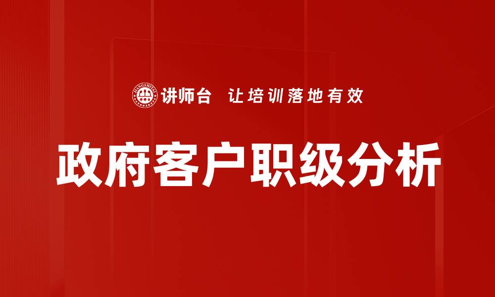 政府客户职级分析