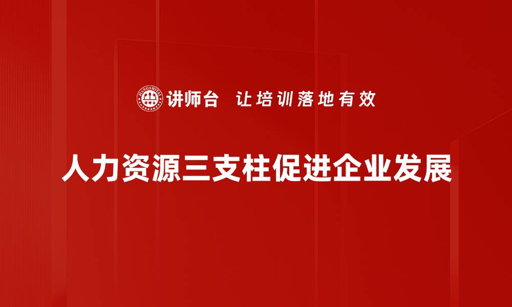 人力资源三支柱促进企业发展