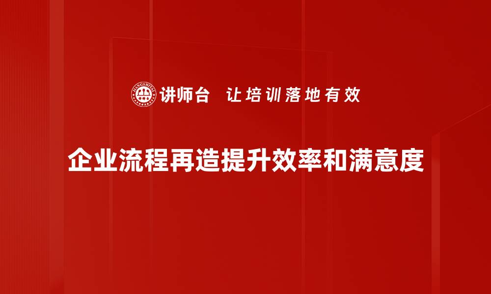 企业流程再造提升效率和满意度