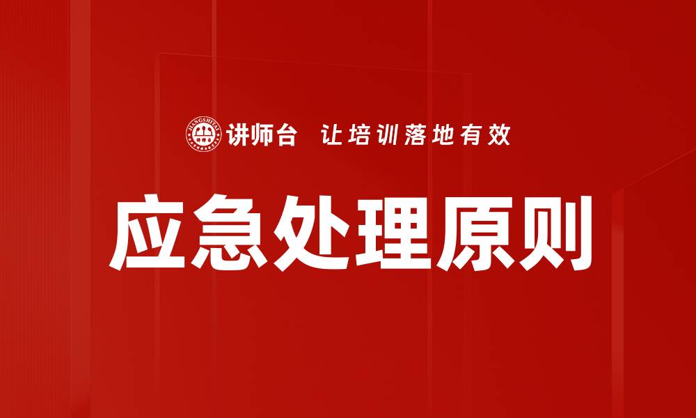 文章应急处理原则：确保快速响应与有效解决问题的缩略图