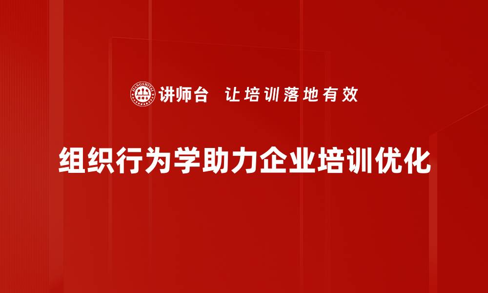 文章探索组织行为学：提升团队绩效的关键因素的缩略图
