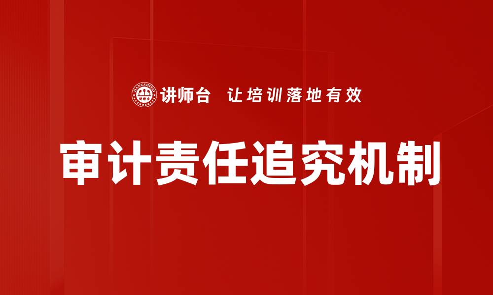 文章审计责任追究的重要性与实施策略解析的缩略图
