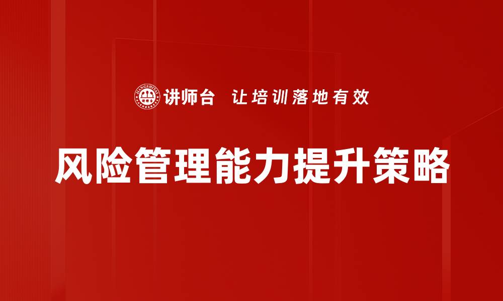 风险管理能力提升策略