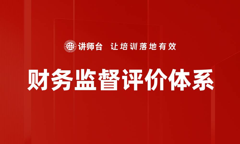 文章财务监督评价的重要性与实践指导的缩略图