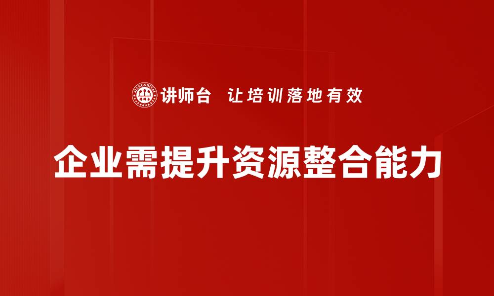 文章提升企业竞争力的关键：资源整合能力解析的缩略图