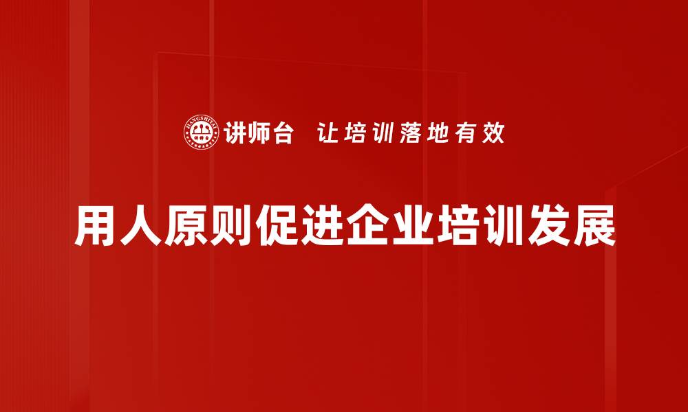 文章用人原则揭秘：企业成功的关键与实践技巧的缩略图