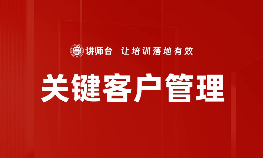 文章提升关键客户管理效率的实用策略解析的缩略图